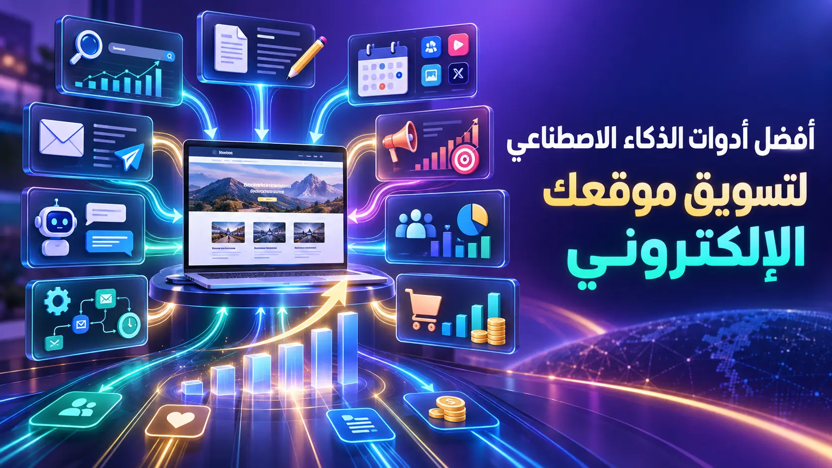 أدوات الذكاء الاصطناعي لتسويق موقعك