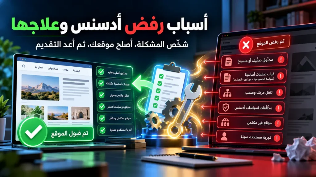 شروط قبول أدسنس